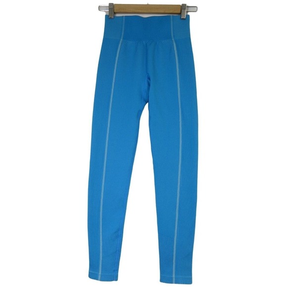 Pants - Seamless Compression Workout Leggings Women's Size XS/S‎ Blue Stretch Athletic